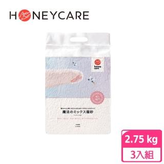 【Honey care】吸水釋香魔法貓砂2.75kg-3入組(凝結力佳/除臭力佳/混合砂/豆腐砂/沸石砂)