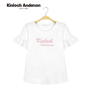 【Kinloch Anderson】剪接袖蕾絲印花上衣 金安德森女裝(白)