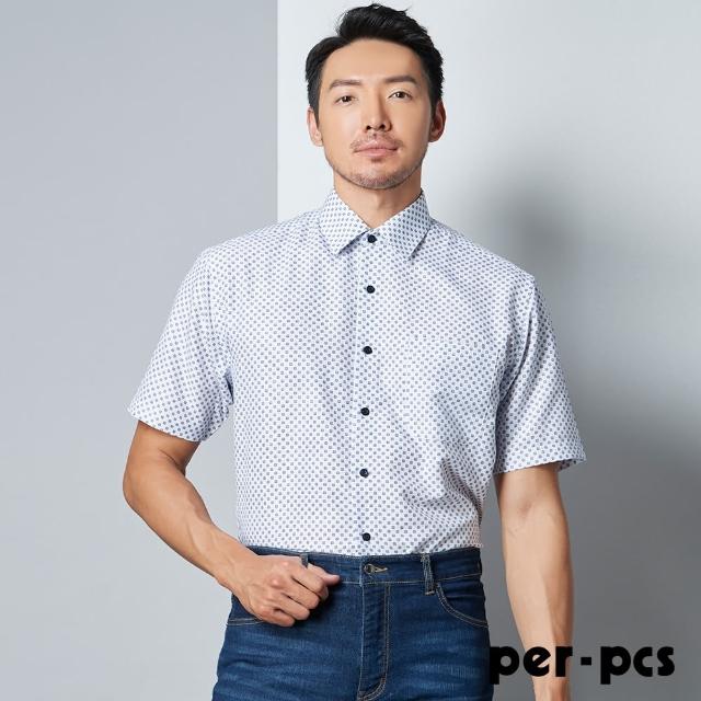 【per-pcs 派彼士】紳士質男修身短袖襯衫(720451)