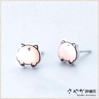 【Sayaka 紗彌佳】耳環 飾品 925純銀清新可愛萌萌小豬尾巴造型耳環 -單一款式