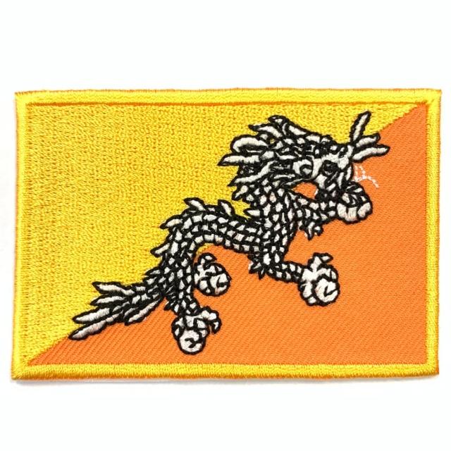 【A-ONE 匯旺】不丹國旗 Bhutan Flag Patch肩章 電繡識別章 電繡立體繡貼 裝飾貼