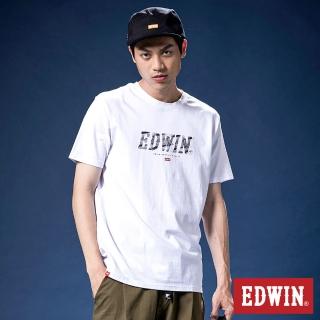 【EDWIN】男女裝 網路獨家↘EDWIN影子短袖T恤(白色)