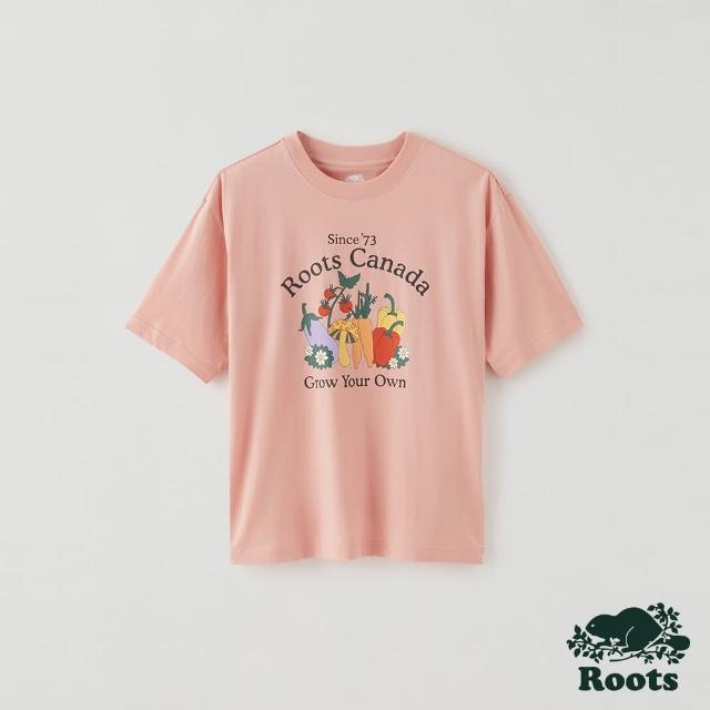 【Roots】Roots 中性- 回歸根源系列 田園蔬果短袖T恤(粉紅色)