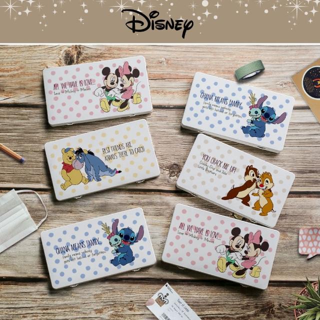 【收納王妃】Disney 迪士尼 圓點系列 口罩收納盒 文具盒(18.4x10.4x1.5cm)