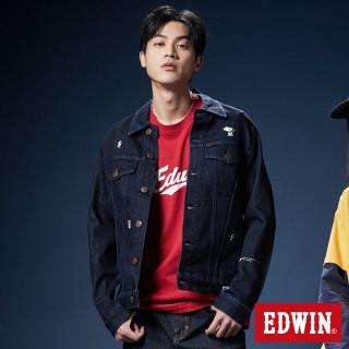 【EDWIN】男女裝 網路獨家↘復古可樂字形短袖T恤(暗紅色)