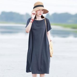 【Pure 衣櫃】日系簡約顯瘦復古連身裙(休閒/修身/百搭/KDD-6097)