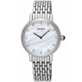 【SEIKO 精工】CS系列 珍珠母貝面 時尚腕錶 禮物推薦 畢業禮物(SFQ807P1/7N00-0BL0S)