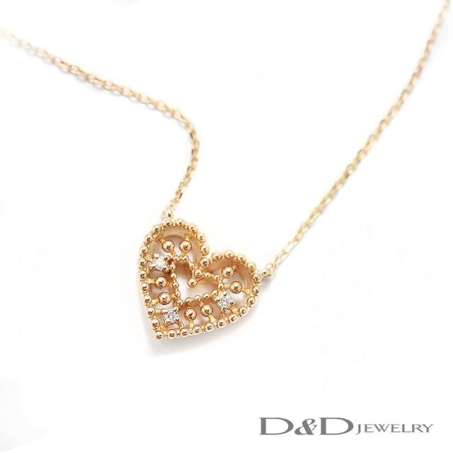 【D&D JEWELRY】復古小甜心鑽石項鍊(10K)