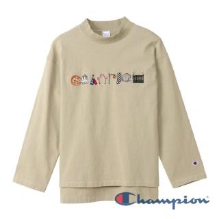 【Champion】官方直營-Womens刺繡Logo長袖Tee-女(深藍色)