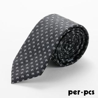 【per-pcs 派彼士】商務體面優質領帶_黑(D-109)