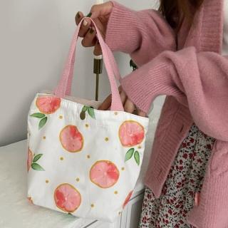 【Sayaka 紗彌佳】手提包 日系文藝小清新系列釘扣式手提袋 -甜蜜水果款