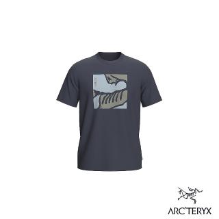 【Arcteryx 始祖鳥】男 LOGO 短袖 休閒 Tee(黑寶石/糧草綠)