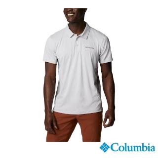 【Columbia 哥倫比亞 官方旗艦】男款-Omni-Shade UPF50酷涼快排Polo衫-灰色(UAE92290GY / 2022年春夏商品)