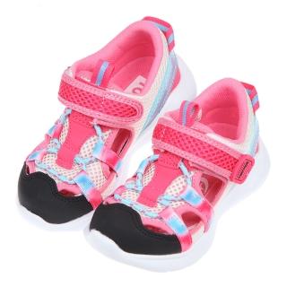 【布布童鞋】Moonstar日本桃粉色速乾速洗樂機能兒童運動鞋(I2H908H)