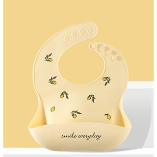 【PS Mall】嬰兒圍兜 寶寶吃飯矽膠圍嘴 兒童防水飯兜 3入(B126)
