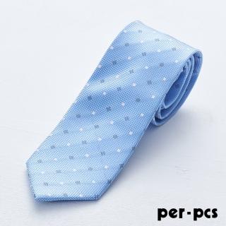 【per-pcs 派彼士】質感型男嚴選領帶_藍底白點(719012)