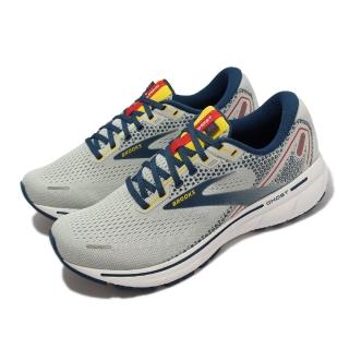 【BROOKS】慢跑鞋 Ghost 14 男鞋 灰 藍 避震 反光 運動鞋 路跑 馬拉松(1103691D029)