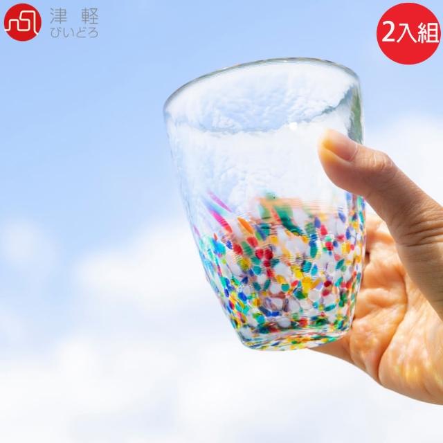 【ADERIA】日本津輕 睡魔手工玻璃杯 2入組 300ml(玻璃杯)
