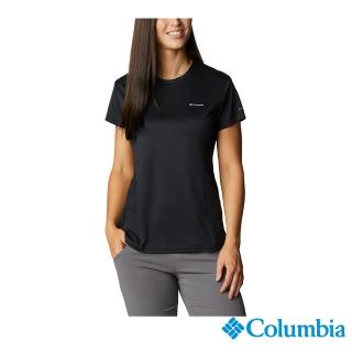 【Columbia 哥倫比亞 官方旗艦】女款- Omni-ShadeUPF50酷涼快排短袖上衣-黑色(UAR29570BK / 2022年春夏商品