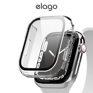 【Elago】Apple Watch 9H強化玻璃透明錶框(S9/8/7)