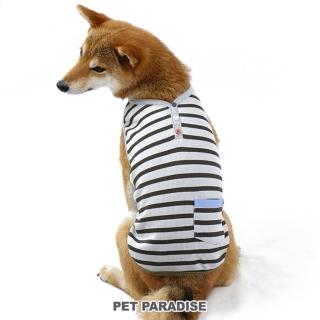 【PET PARADISE】寵物衣服-三色扣條紋灰(SM / M / L)