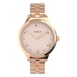 【TIMEX】天美時 風格系列 星光手錶(粉x玫瑰金 TXTW2V23400)