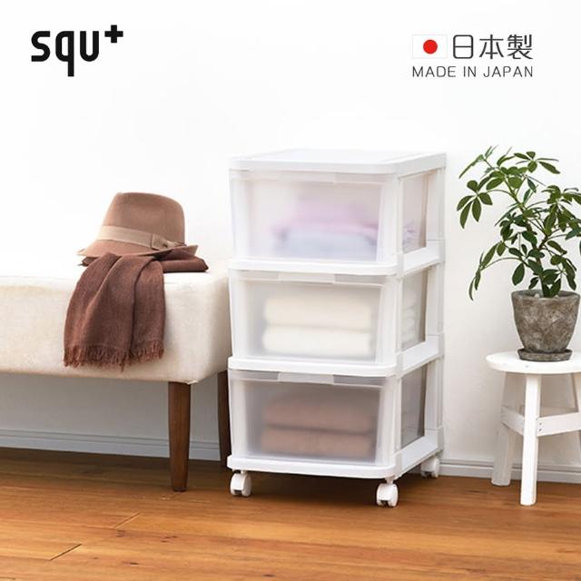 【squ+】achest日製移動式三層抽屜收納櫃-DIY(抽屜櫃 整理櫃 隙縫櫃 儲物櫃)
