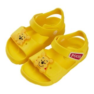 【Disney 迪士尼】迪士尼童鞋 小熊維尼 立體造型防水涼鞋-黃(MIT台灣在地工廠製造)