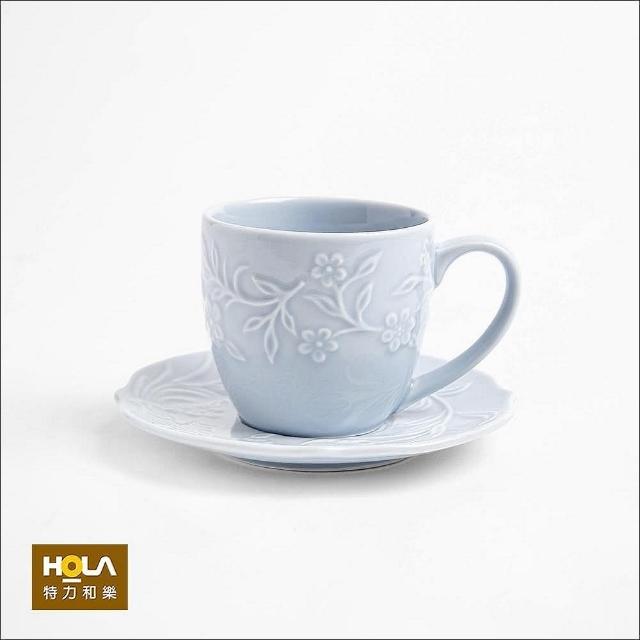 【HOLA】芙蘿拉杯盤組藍色-250ML