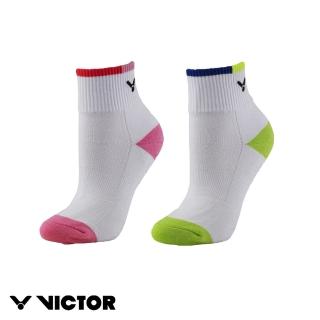 【VICTOR 勝利體育】運動中性襪 低筒、止滑 尺寸M(C-5042 I/R 粉紅/粉綠)
