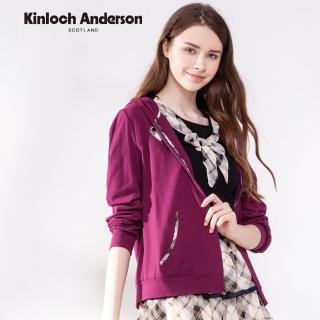 【Kinloch Anderson】連帽愛心燙鑽外套 金安德森女裝(紫)