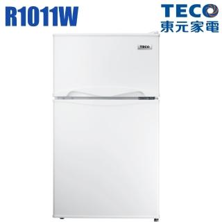 【TECO 東元】福利品★101公升一級能效雙門冰箱 白色(R1011W)