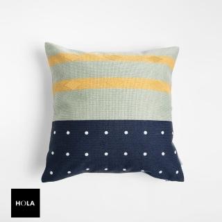 【HOLA】點線滿版繡花抱枕45X45-藍綠