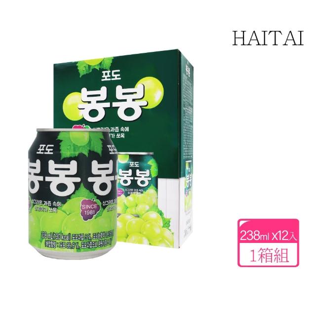【HAITAI  海太】葡萄果汁238ml*12入/組