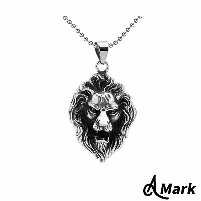 【A MARK】萬獸之王獅頭造型鈦鋼項鍊(鈦鋼項鍊 獅頭項鍊)