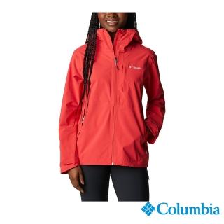 【Columbia 哥倫比亞 官方旗艦】女款-Omni-Tech 防水外套-紅色(UWR03790RD / 2022年春夏商品)