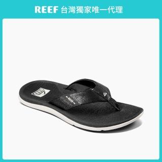 【REEF】REEF 經典SANTA ANA系列 人體工學皮革男款人字夾腳拖鞋 CI6568(男款涼拖鞋)
