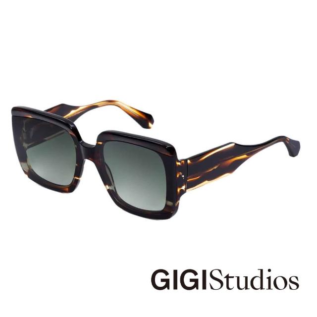 【GIGI Studios】個性小臉方框太陽眼鏡(玳瑁 - HELENA-6509/2)