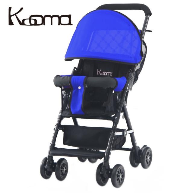 【KOOMA】輕便型遮陽推車-保時捷藍(雙後輪具有煞車系統)