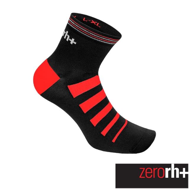 【ZeroRH+】義大利10公分中筒運動襪(黑/紅 ECX9163_916)