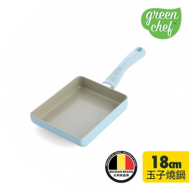 【GreenChef】greenpan Sandstone系列陶瓷不沾鍋玉子燒鍋(粉彩藍)