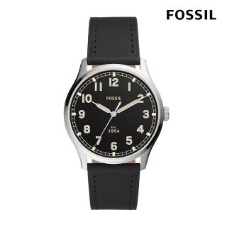 【FOSSIL 官方旗艦館】Dayliner 復刻經典男錶 藍色皮革錶帶 手錶 42MM FS5926