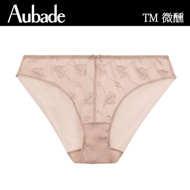 【Aubade】微醺刺繡蕾絲三角褲-TM(膚)