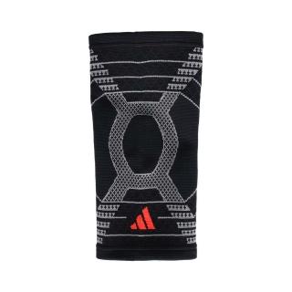【adidas 愛迪達】3D立體針織護膝-護具 台灣製 吸濕排汗 愛迪達 黑橘(MG0043)