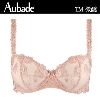 【Aubade】微醺刺繡蕾絲無襯內衣-TM(膚)