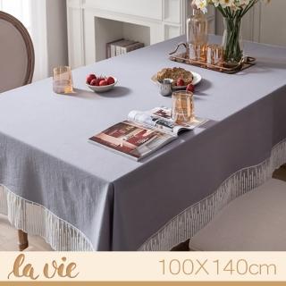 【La Vie】法式唯美流星雨花邊餐桌布茶几桌巾(100*140cm)