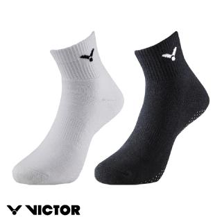 【VICTOR 勝利體育】運動襪 中筒、止滑 尺寸L(C-5049 A/C 白/黑)