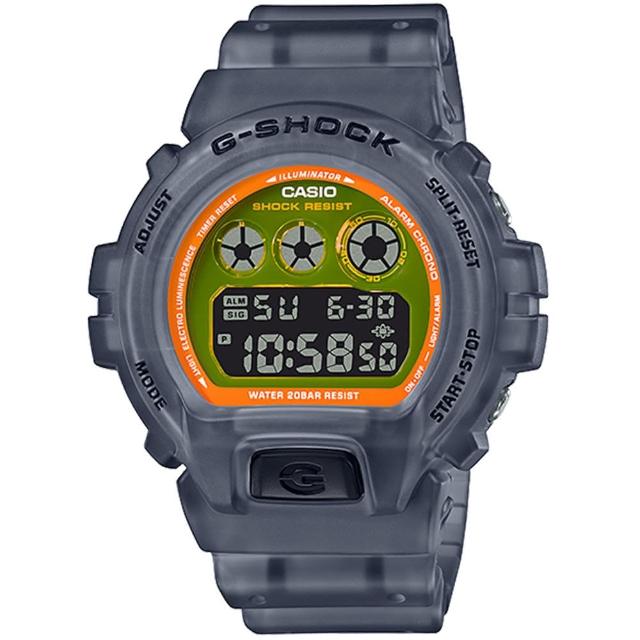 【CASIO 卡西歐】G-SHOCK 半透明螢光時尚電子手錶(DW-6900LS-1)