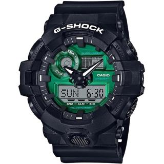 【CASIO 卡西歐】G-SHOCK 午夜綠時尚計時手錶(GA-700MG-1A)