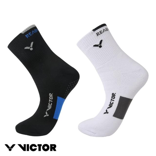 【VICTOR 勝利體育】運動襪 中筒、止滑 尺寸L(C-5087 A/C 白/黑)